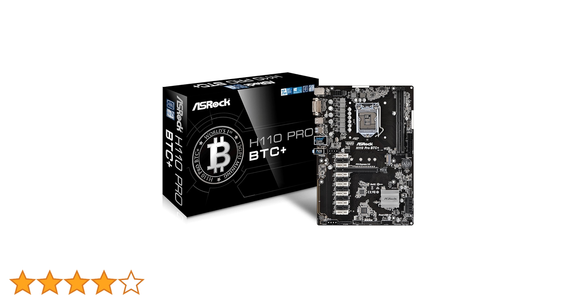 マザーボード ASRock H110 PRO BTC+ #ビッーヒ ASRock H110 Pro BTC+ 13GPU Mining Motherboard Cryptocurrency